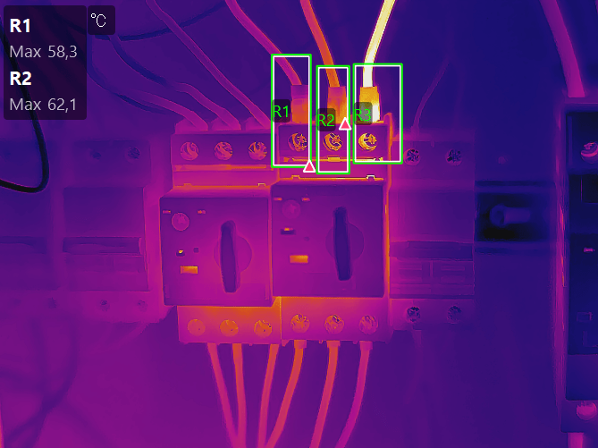 termografía de contactor