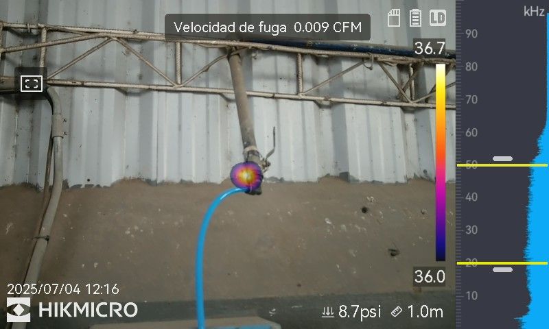 inspección de fugas de aire