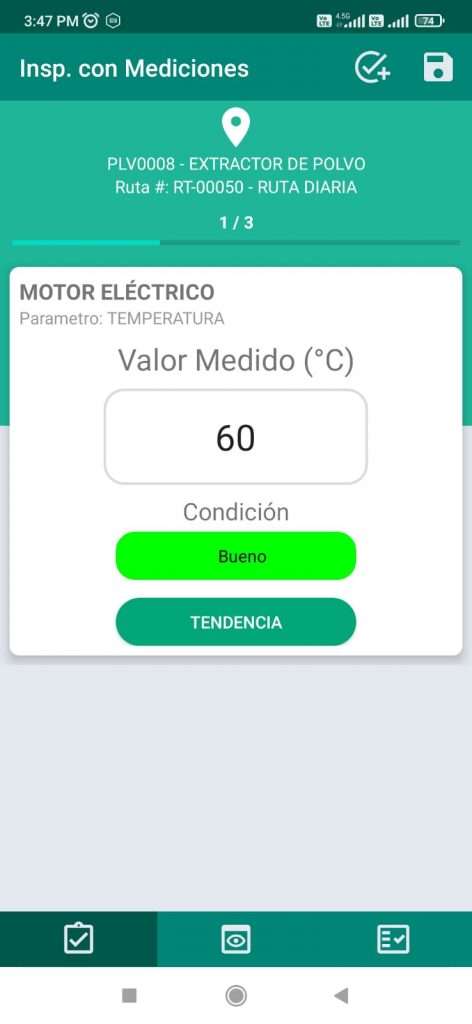 inspección de parámetros