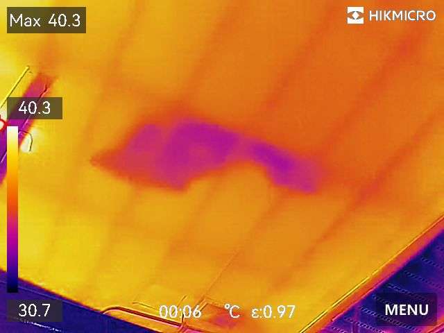Termografía de filtración de humedad