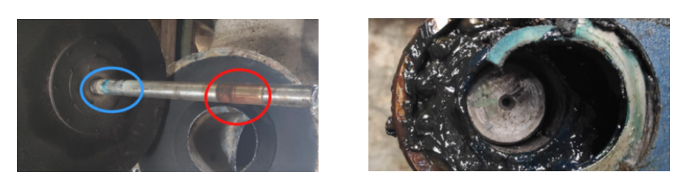 Desgaste en el eje del ventilador