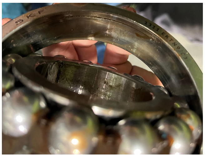 Rodamiento con falla